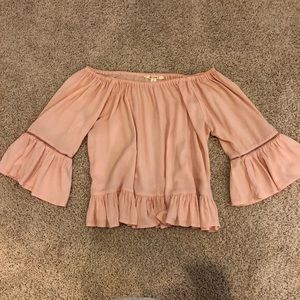 Coral Off the Shoulder Blouse